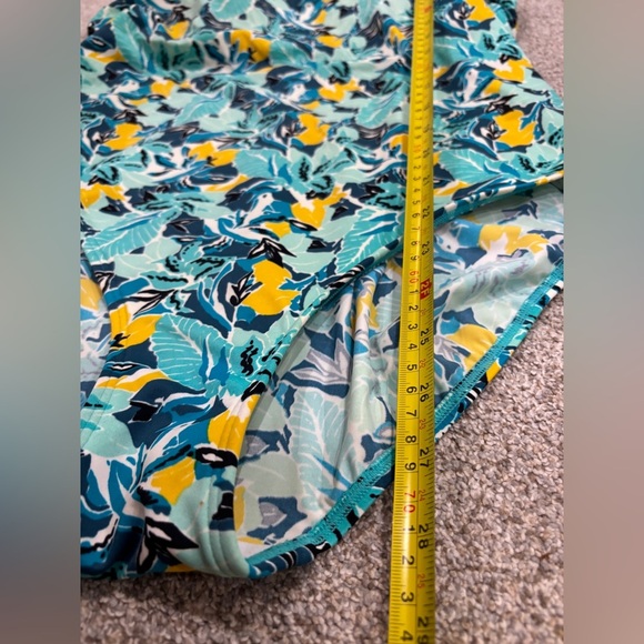 LL Bean Leafy One Piece Swimsuit Bathing Suit Size 18 UPF 50+ UV Protection - Picture 2 of 8